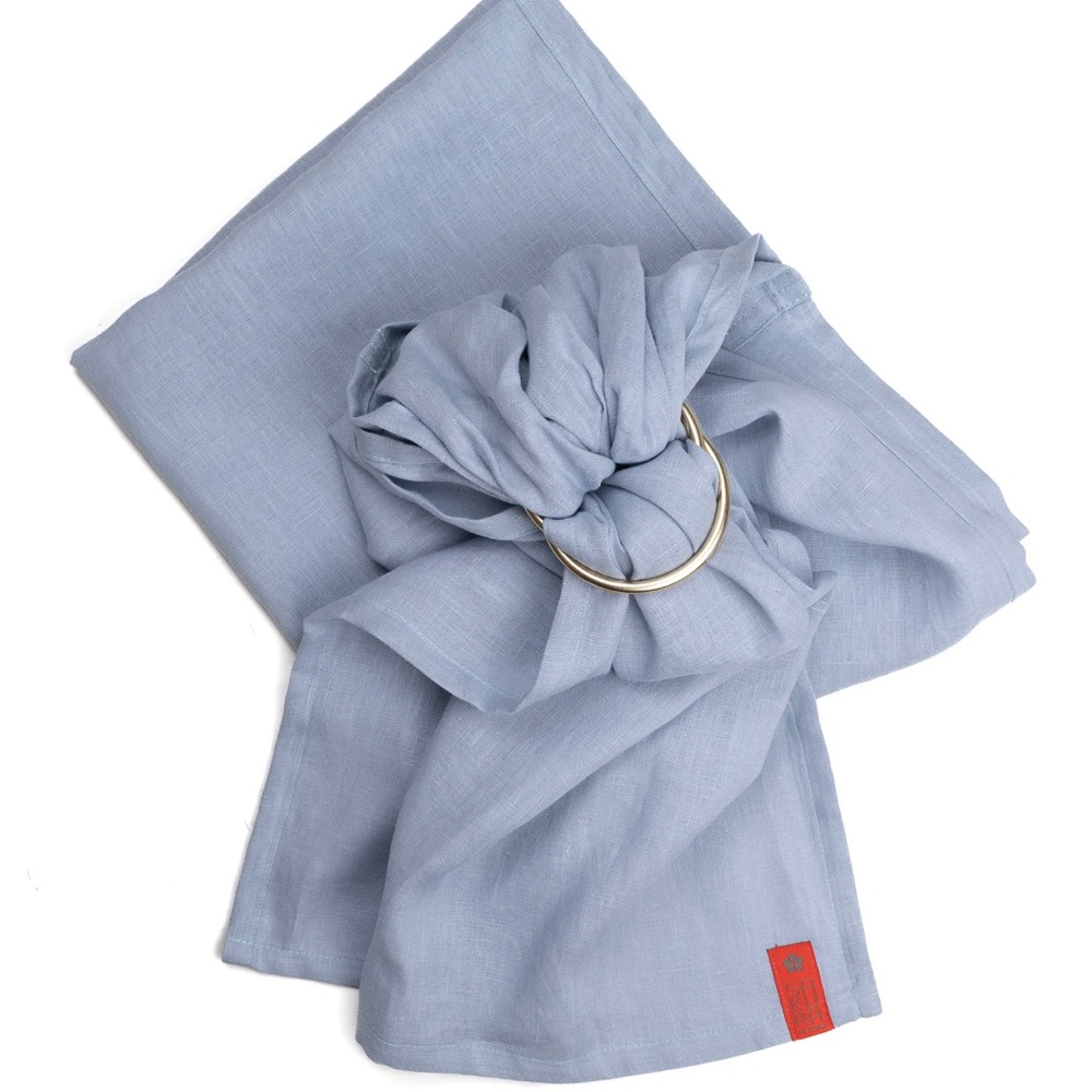 Sakura linen ring sling in Grey/Black
